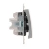 Механизм кнопки звонка 1-кл. 1п СП Karina 10А IP20 матов. серебр. LEZARD 707-4388-103