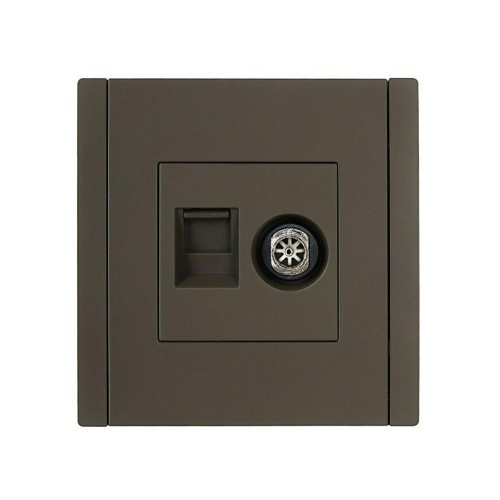 Розетка 2-м TV+RJ45 кат.5E FORTE&PIANO FP336 сер. IEK FP-AK20-1-K03