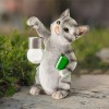 Светильник светодиодный садовый ERASF22-10 "Умный кот" 28см уличный на солнечн. батарее Эра Б0053355
