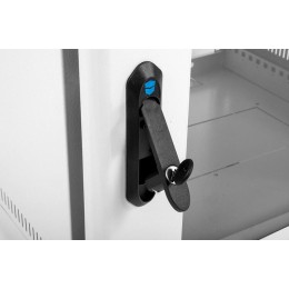 Шкаф коммутационный ШРН-9.650 9U 600х650мм передн. двер. стеклян. несъемн. боков. панел. 50кг сер. Ц