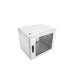 Шкаф коммутационный ШРН-9.650 9U 600х650мм передн. двер. стеклян. несъемн. боков. панел. 50кг сер. Ц