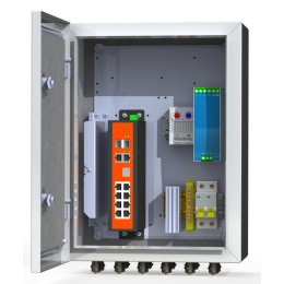 Термошкаф коммутационный 8хPoE 2хSFP 4хSC IP66 300х400х210мм 6 УТП 8К Mastermann 00-00015654