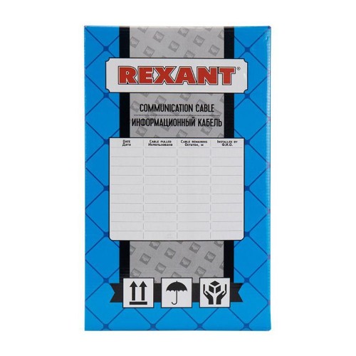Кабель витая пара U/UTP кат.6 4х2х23AWG нг(А)-HF медь оранж. (305м) (м) Rexant 01-0050