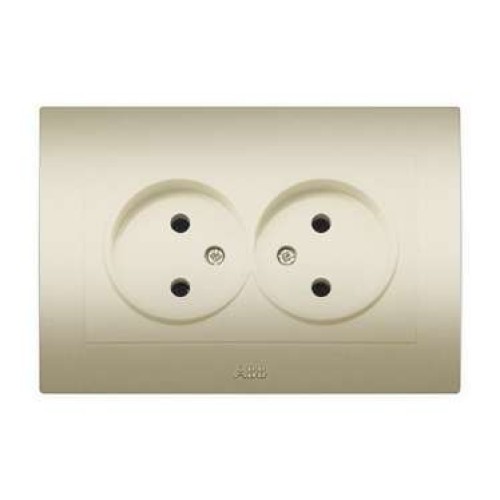 Розетка 2-м СП 1мод. Cosmo 16А IP20 без заземл. титаниум ABB 632-011400-908