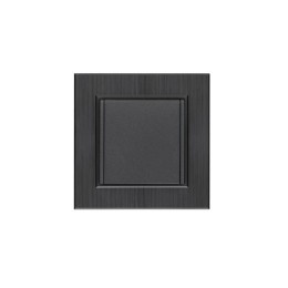 Розетка 1-м с крышкой Karea LINE STAR с заземл. дым. металлик Makel 86050029