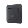 Механизм кнопки звонка 1-кл. 1п СП Karina 10А IP20 черн. бархат LEZARD 707-4288-103