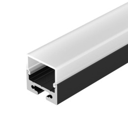 Профиль с экраном SL-LINE-2011M-2500 BLACK+OPAL SQUARE 2.5м алюм. Arlight 027993