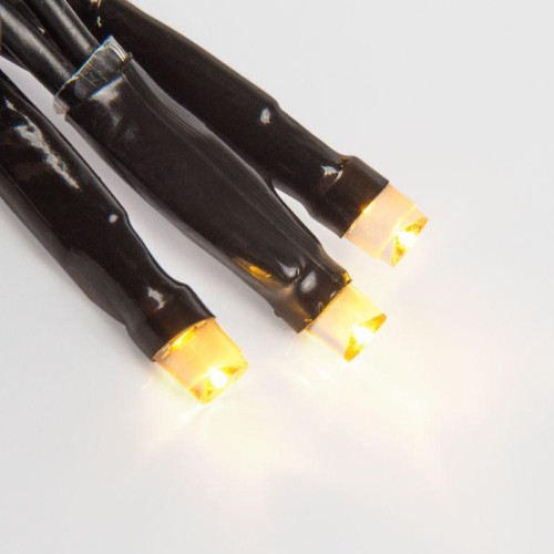Гирлянда светодиодная управляемая"Нить" 10м 100LED тепл. бел. 10Вт 220-240В IP65 8 режимов провод ПВ