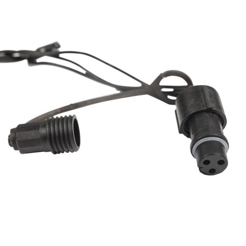 Гирлянда светодиодная управляемая"Нить" 10м 100LED тепл. бел. 10Вт 220-240В IP65 8 режимов провод ПВ