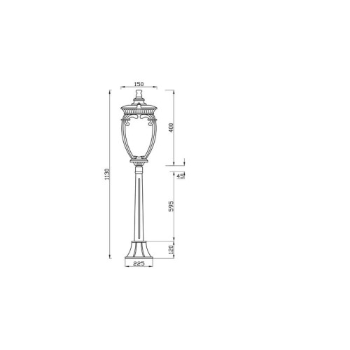 Светильник Fleur 1х60Вт E27 IP44 ландшафтный Maytoni O414FL-01GB1