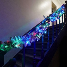 Гирлянда светодиодная универсальная 10м 100LED мультиколор 4Вт IP20 с контроллером провод ПВХ прозр.