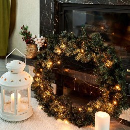 Гирлянда светодиодная универсальная 20м 200LED тепл. бел. 16Вт IP20 с контроллером Neon-Night 304-11