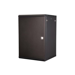Шкаф телекоммуникационный настен. 19дюйм 18U 901х600х600мм дверь метал. черн. Datarex DR-645101