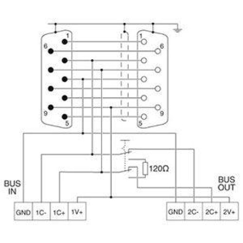 Штекер шинный D-SUB SUBCON-PLUS-CAN/PG Phoenix Contact 2708119