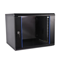 Шкаф коммутационный ШРН-Э-6.650-9005 6U 600х650мм передн. двер. стеклян. несъемн. 50кг черн. ЦМО 121