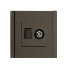 Розетка 2-м TV+RJ45 кат.6 FORTE&PIANO FP337 сер. IEK FP-AK20-2-K03