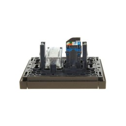 Розетка 2-м TV+RJ45 кат.6 FORTE&PIANO FP337 сер. IEK FP-AK20-2-K03