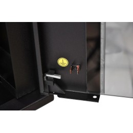 Шкаф коммутационный настенный ШРН-Э-12.350-9005 12U 600х350мм передн. двер. стеклян. несъемн. боков.