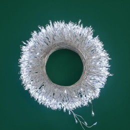 Гирлянда светодиодная "Роса "Фейерверк" 20м 1000LED бел. 10Вт IP44 трансф. в компл. Neon-Night 303-2