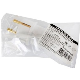 Вилка 16А прямая с/з модель В 16-005 Sb2-PZ2 бел. Volsten 14441