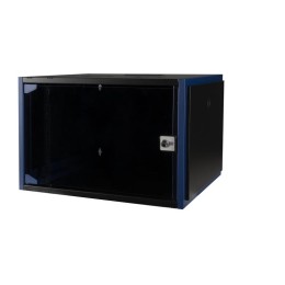 Шкаф настенный 19дюйм 4U 600х450 дв. стекл. черн. Datarex DR-600511