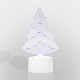Фигура светодиодная "Елочка 2D" 10см 1LED 0.1Вт 4.5В IP20 на подставке элементы питания 3хAG13(LR44)