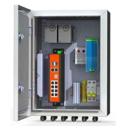 Термошкаф коммутационный 8хPoE 2хSFP 4хSC IP66 300х400х210мм 8К ГЗ Mastermann 00-00015656