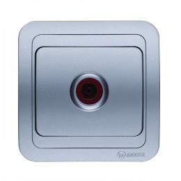 Розетка телевизионная TV 1-м СП Mimoza 16А IP20 серебр./серебр. Makel 26607