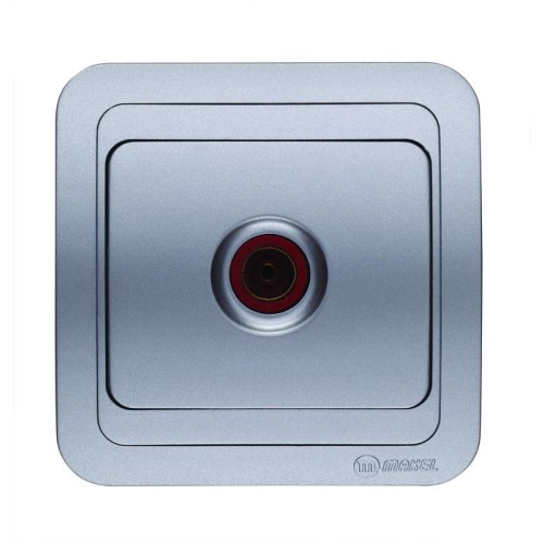 Розетка телевизионная TV 1-м СП Mimoza 16А IP20 серебр./серебр. Makel 26607