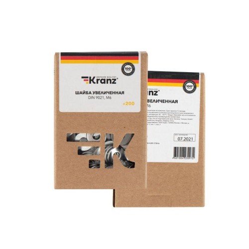 Шайба увеличенная М6 DIN 9021 (уп.200шт) Kranz KR-01-3533-004