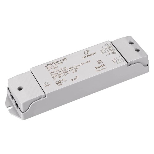 Arlight Контроллер SMART-K8-RGB (12-24V, 3x6A, 2.4G) (IP20 Пластик, 5 лет)
