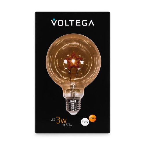Лампа светодиодная филаментная Loft 271 G125 3Вт 2700К E27 Voltega 8520