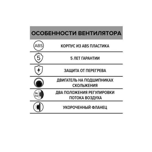 Вентилятор вытяжной осевой 125мм бел. ERA DISC 5