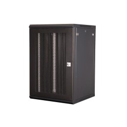 Шкаф телекоммуникационный настен. 19дюйм 18U 901х600х600мм дверь перфорация черн. Datarex DR-655101