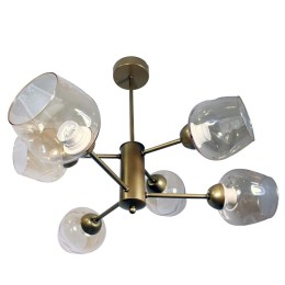 Светильник "Адель" 161 (плафон 8268) НПБ 01-6х60-125 Е27 (ИМ) потолочный зол. Элетех 1005405231