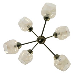 Светильник "Адель" 161 (плафон 8268) НПБ 01-6х60-125 Е27 (ИМ) потолочный зол. Элетех 1005405231