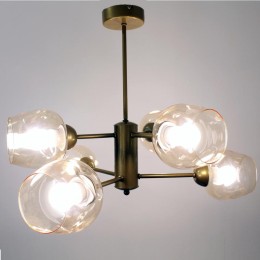 Светильник "Адель" 161 (плафон 8268) НПБ 01-6х60-125 Е27 (ИМ) потолочный зол. Элетех 1005405231