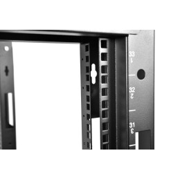 Стойка двухрамная СТК-24.2-9005 24U 620х800мм направл. закл. гайки 250кг черн. ЦМО 1214063