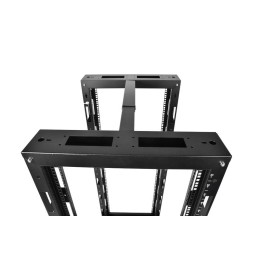 Стойка двухрамная СТК-24.2-9005 24U 620х800мм направл. закл. гайки 250кг черн. ЦМО 1214063