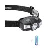Фонарь налобный 1Вт LED+красн. 1xAA (R6) корпус ABS-пластик регулируемый эласт. ремешок КОСМОС KOC51