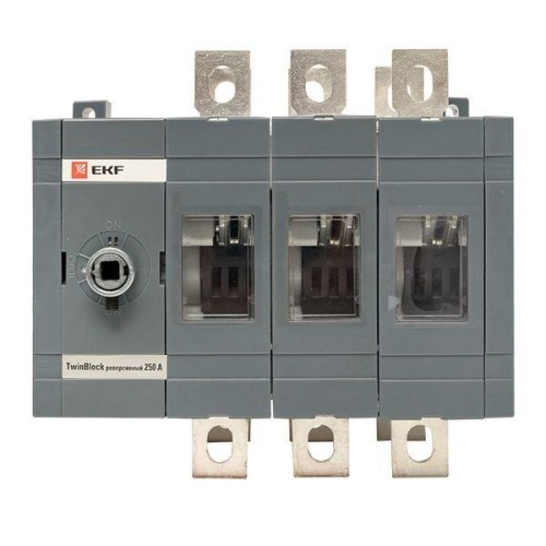 Рубильник 3п 250А реверсивный без рукоятки управления TwinBlock EKF tb-s-250-3p-rev