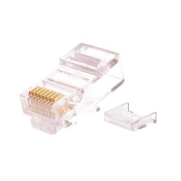 Коннектор RJ45 (8P8C) под витую пару кат.5E (класс D) неэкранир. 100МГц покрытие 50мкд универс. ножи