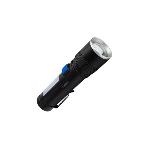 Фонарь аккумуляторный ручной 10Вт LED+2Вт COB LED zoom-линза Li-ion 18650 1800мА.ч корпус анодир. ал
