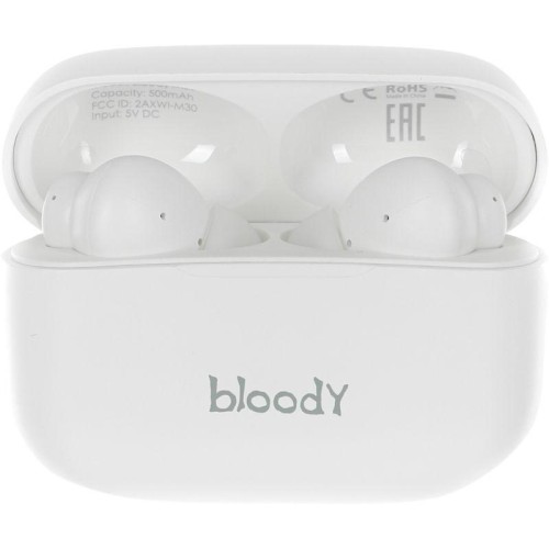 Наушники с микрофоном Bloody M30 бел. вкладыши BT в ушной раковине M30 M30 A4TECH 1457649