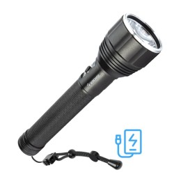 Фонарь аккумуляторный ручной 20Вт LED съемные Li-ion 26650 4000мА.чx2шт=8000мА.ч Power-bank корпус а