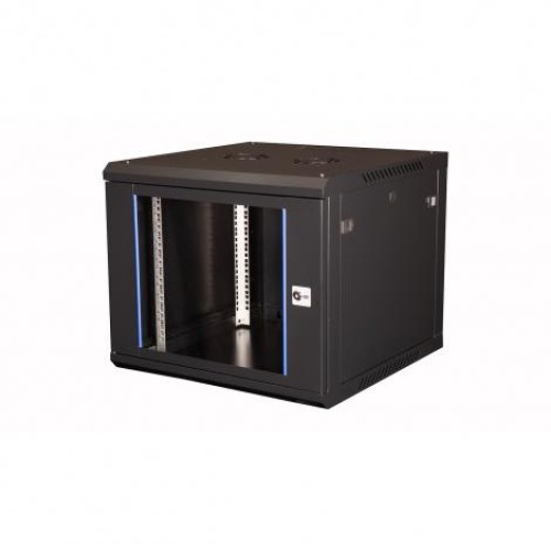 Шкаф настенный 19дюйм 7U 600х600 дв. стекл. сер. Datarex DR-600020