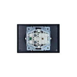 Розетка 2-мест. б/з СП ZIMA IP20 16А ПБТ безвинт. зажим черн. бархат LEZARD 704-4200-128BQC