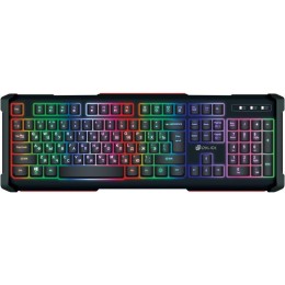 Клавиатура 717G BLACK DEATH черн./сер. USB Multimedia for gamer LED 717G ОКЛИК 476395
