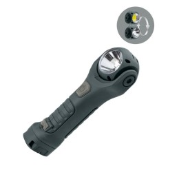 Фонарь-светильник аккумуляторный 3Вт LED+4Вт COB LED+красн. съемный Li-ion 18650 1200мА.ч корпус ABS