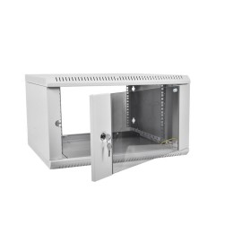 Шкаф телекоммуникационный настенный разборный ШРН-Э-6.350 6U 600х350 дверь стекло (1 коробка) ЦМО 11